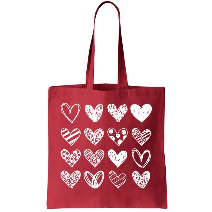 Valentines Day Pattern Hearts Tote Bag