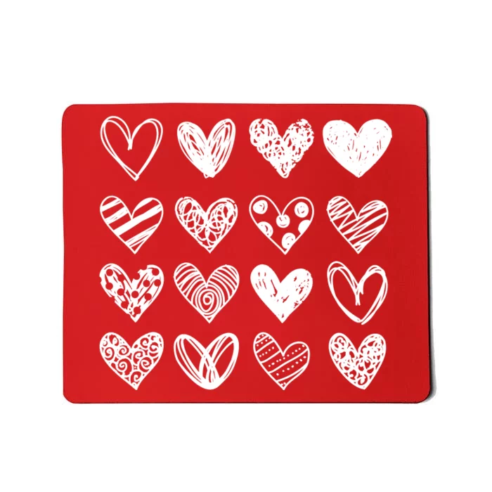 Valentines Day Pattern Hearts Mousepad