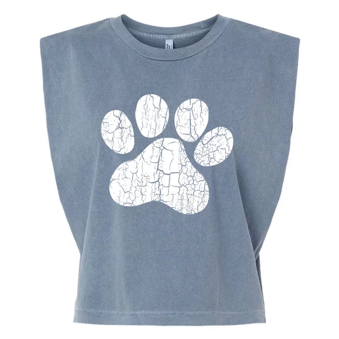 Vintage Dog Paw Funny Gift For Dog Lovers Gift Garment-Dyed Women's Muscle Tee