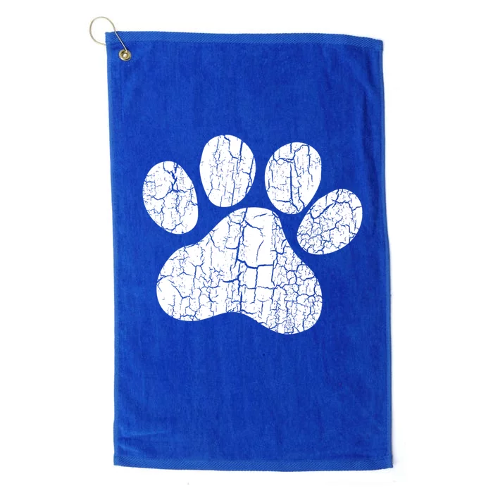 Vintage Dog Paw Funny Gift For Dog Lovers Gift Platinum Collection Golf Towel