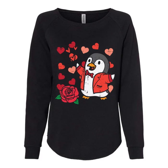 Valentines Day Penguin Cute Great Gift Womens California Wash Sweatshirt