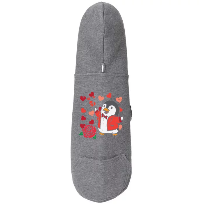 Valentines Day Penguin Cute Great Gift Doggie 3-End Fleece Hoodie