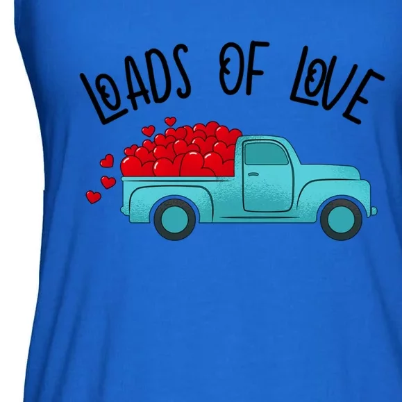 Valentines Day Pickup Dump Truck Loads Of Love Gift Ladies Essential Flowy Tank