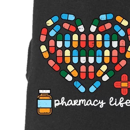 Valentines Day Pharmacy Life Pill Heart Pharmacist Doggie 3-End Fleece Hoodie