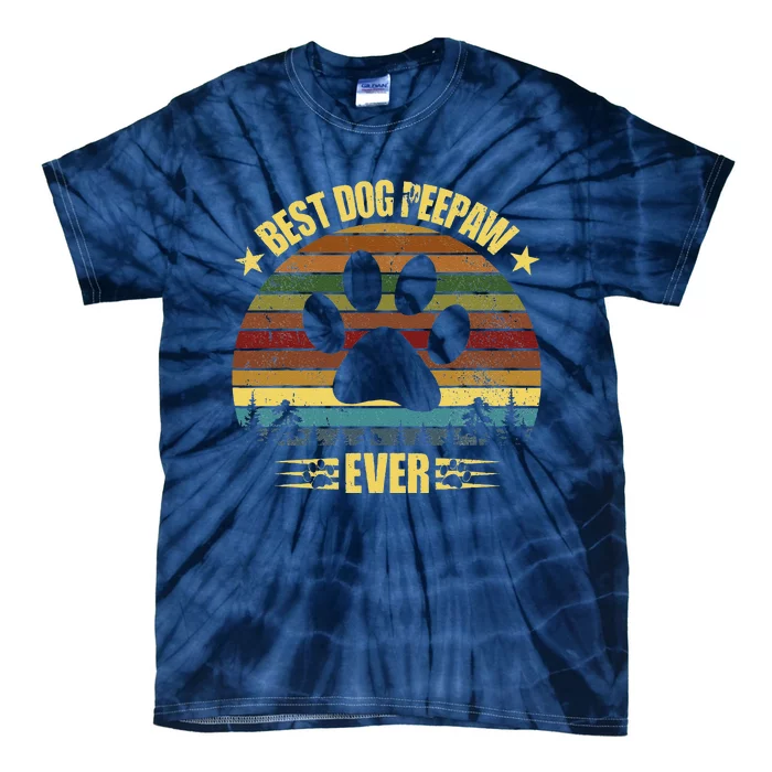 Vintage Dog Peepaw Cool Fathers Day Retro Tie-Dye T-Shirt