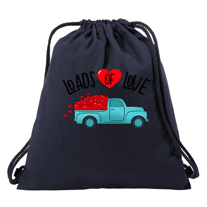 Valentines Day Pickup Truck Loads Of Love Gift Drawstring Bag