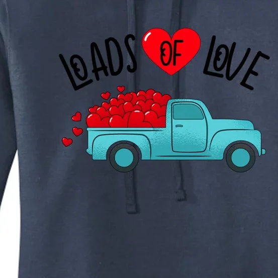 Valentines Day Pickup Truck Loads Of Love Gift Women's Pullover Hoodie