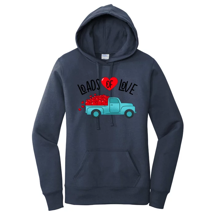 Valentines Day Pickup Truck Loads Of Love Gift Women's Pullover Hoodie