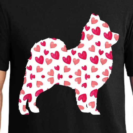 Valentines Day Pomeranian Hearts Puppy Dog Lover Pajama Set