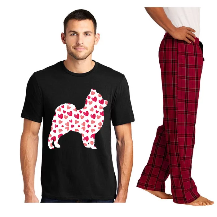 Valentines Day Pomeranian Hearts Puppy Dog Lover Pajama Set