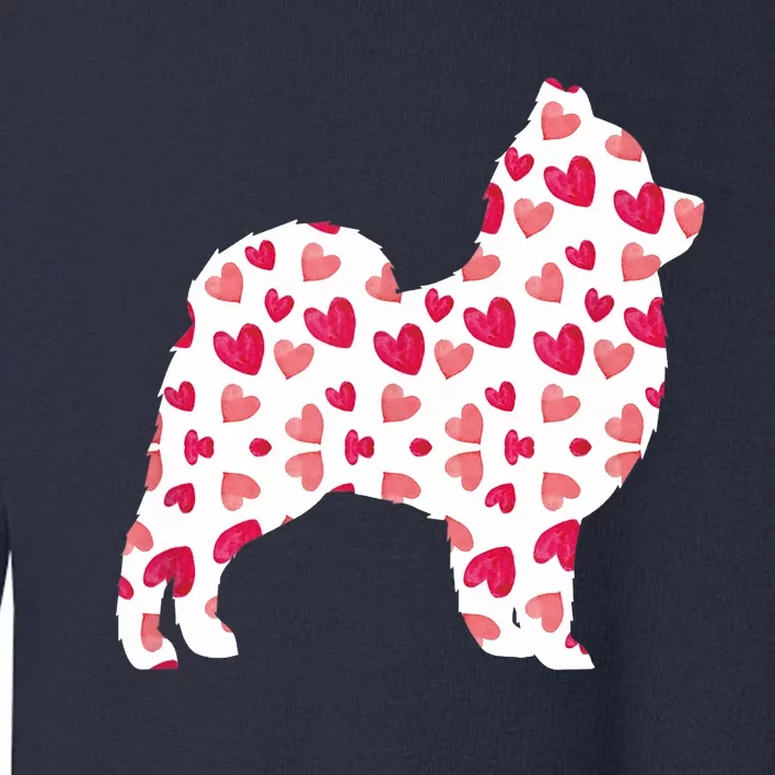 Valentines Day Pomeranian Hearts Puppy Dog Lover Toddler Sweatshirt