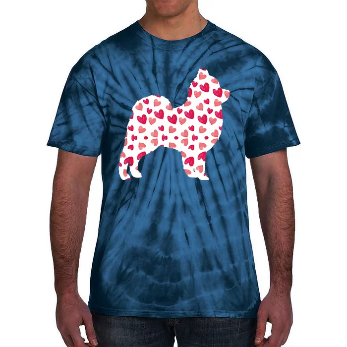 Valentines Day Pomeranian Hearts Puppy Dog Lover Tie-Dye T-Shirt