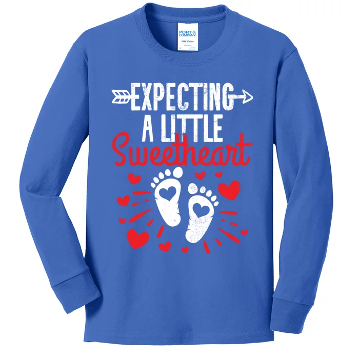 Valentines Day Pregnancy Announcet Meaningful Gift Kids Long Sleeve Shirt