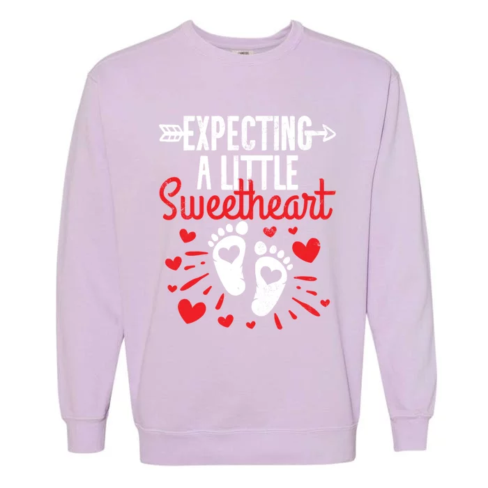 Valentines Day Pregnancy Announcet Meaningful Gift Garment-Dyed Sweatshirt