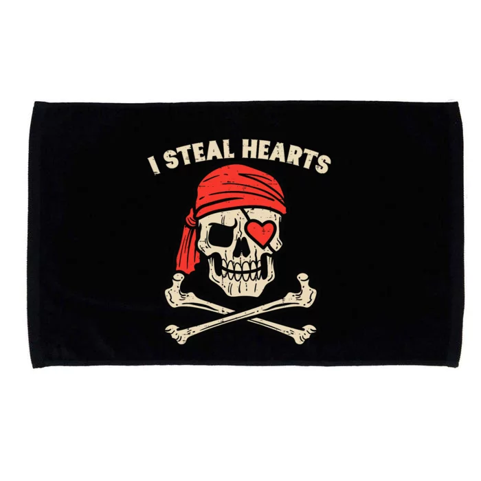 Valentines Day Pirate I Steal Hearts Cool Microfiber Hand Towel