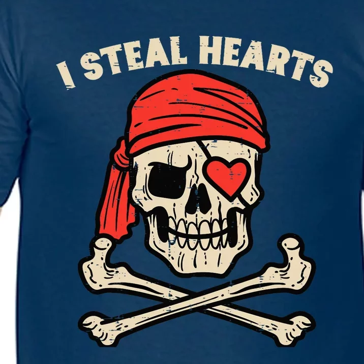 Valentines Day Pirate I Steal Hearts Cool Comfort Colors T-Shirt