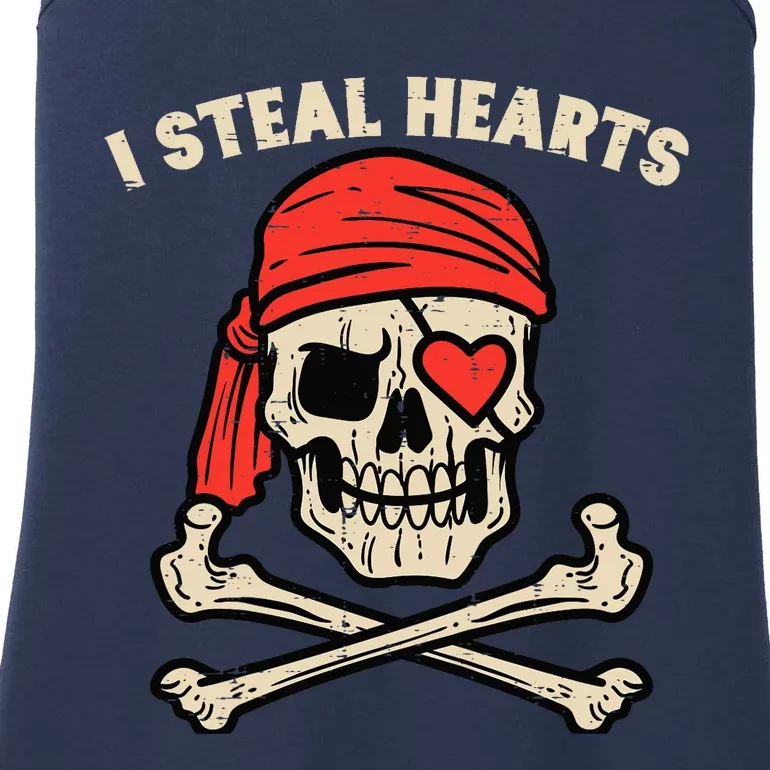 Valentines Day Pirate I Steal Hearts Cool Ladies Essential Tank