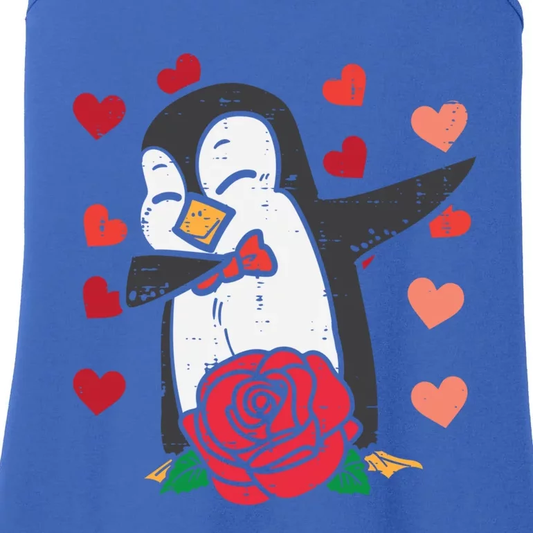 Valentines Day Penguin Dab Dance Great Gift Ladies Essential Tank