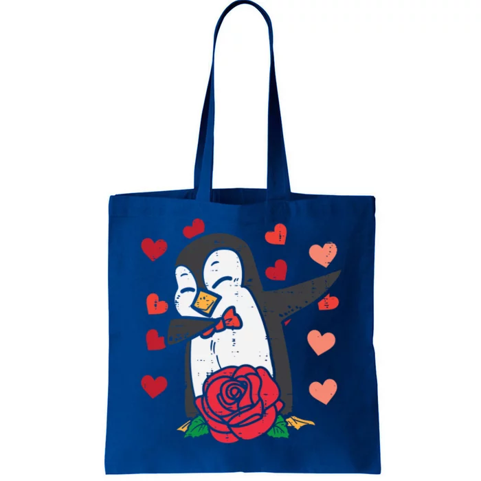 Valentines Day Penguin Dab Dance Great Gift Tote Bag