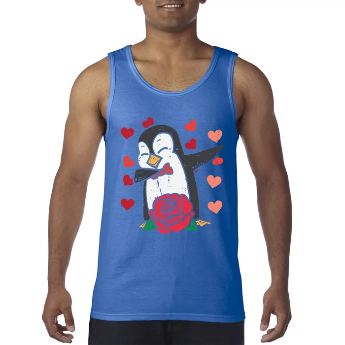 Valentines Day Penguin Dab Dance Great Gift Tank Top