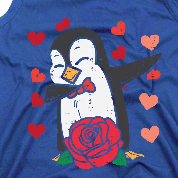 Valentines Day Penguin Dab Dance Great Gift Tank Top