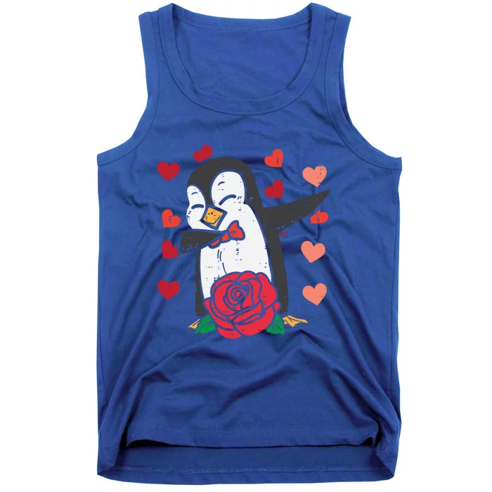 Valentines Day Penguin Dab Dance Great Gift Tank Top