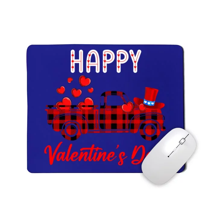 Valentine's Day Pickup Truck Valentine's Hat Carrying Hearts Gift Mousepad