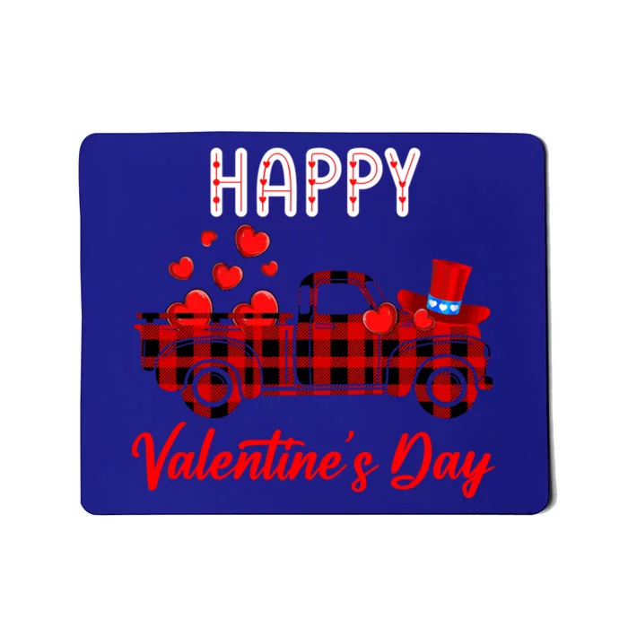 Valentine's Day Pickup Truck Valentine's Hat Carrying Hearts Gift Mousepad