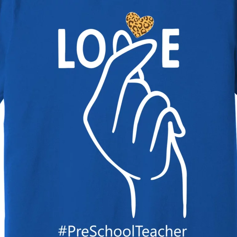 Valentines Day Preschool Teacher Cute Korean Finger Heart Cute Gift Premium T-Shirt