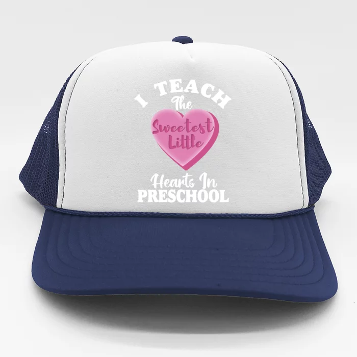 Valentines Day Preschool Teacher For Teachers In Love Gift Trucker Hat