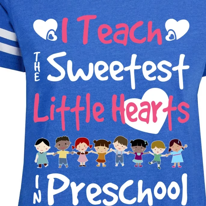 Valentines Day Preschool Teacher For Teachers In Love Gift Cute Gift Enza Ladies Jersey Football T-Shirt