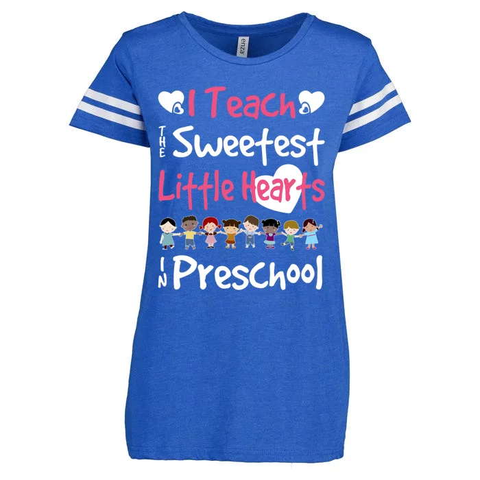 Valentines Day Preschool Teacher For Teachers In Love Gift Cute Gift Enza Ladies Jersey Football T-Shirt