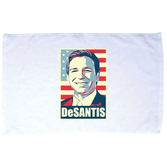 Vintage DeSantis Poster Republican President Florida 2024 Microfiber Hand Towel