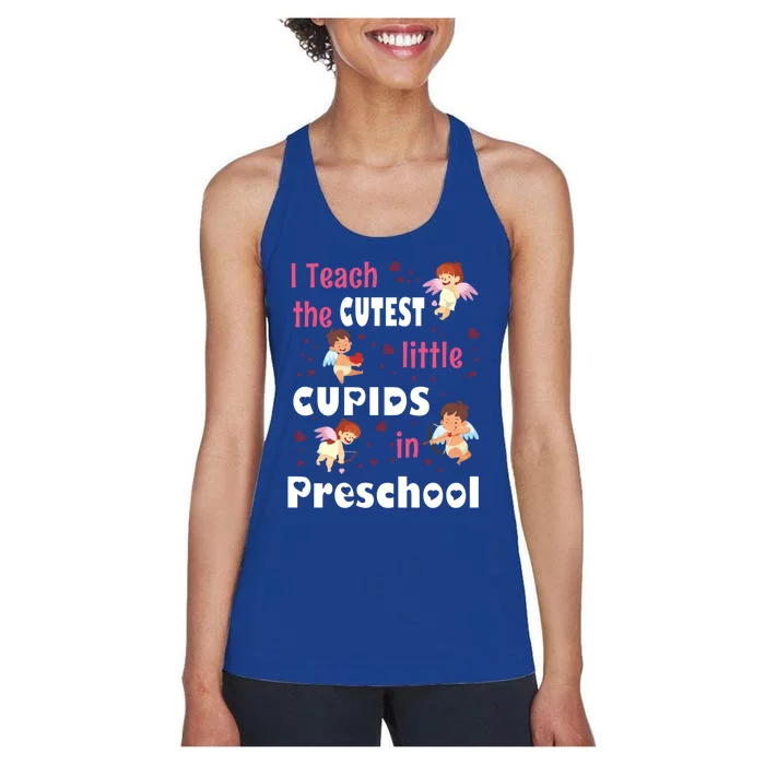 Valentines Day Preschool Teacher Gift For Teachers In Love Gift Women's Racerback Tank