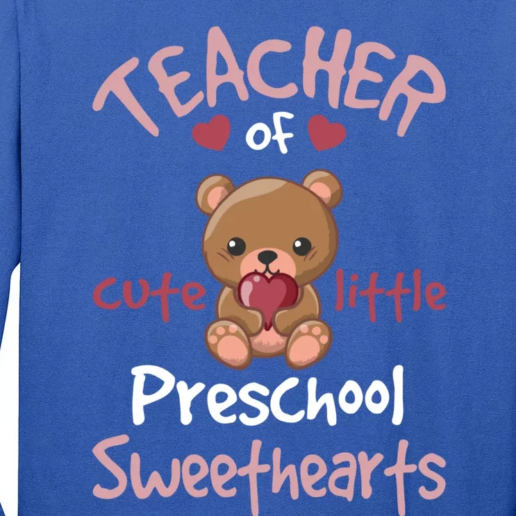 Valentines Day Preschool Teacher Gift For Teachers In Love Cute Gift Tall Long Sleeve T-Shirt