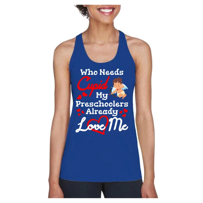 Valentines Day Preschool Teacher Gift For Teachers In Love Gift Women's Racerback Tank