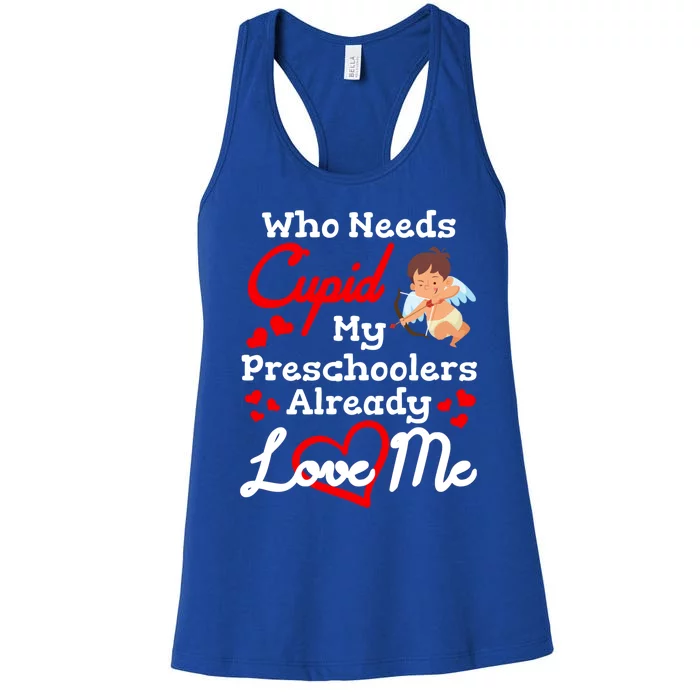 Valentines Day Preschool Teacher Gift For Teachers In Love Gift Women's Racerback Tank