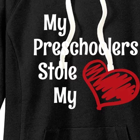 Valentines Day Preschool Teacher Gift For Teachers In Love Gift Women's Fleece Hoodie