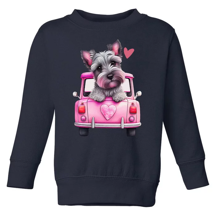 Valentines Day Puppy Cute Gift Toddler Sweatshirt