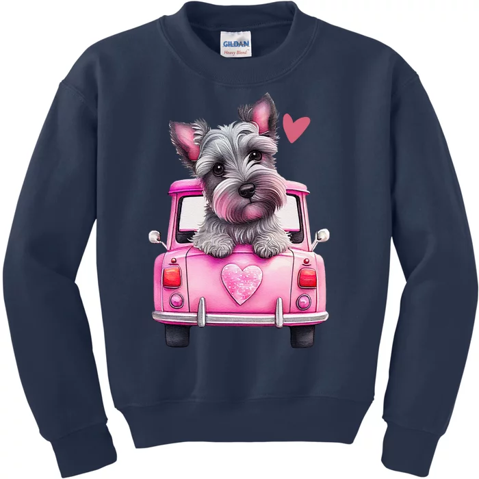 Valentines Day Puppy Cute Gift Kids Sweatshirt