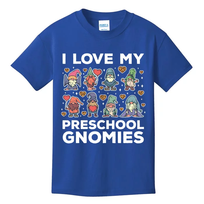 Valentines Day Preschool Teacher I Love My Gnomies Cute Gift Kids T-Shirt