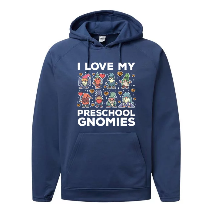 Valentines Day Preschool Teacher I Love My Gnomies Cute Gift Performance Fleece Hoodie