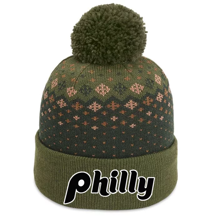 Vintage Distressed Philly Philly Philadelphia The Baniff Cuffed Pom Beanie