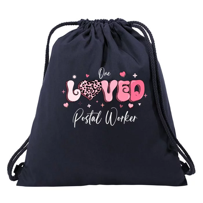 Valentines Day Postal Worker Gift Drawstring Bag