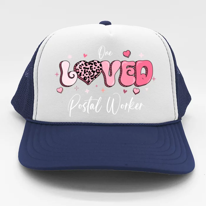 Valentines Day Postal Worker Gift Trucker Hat