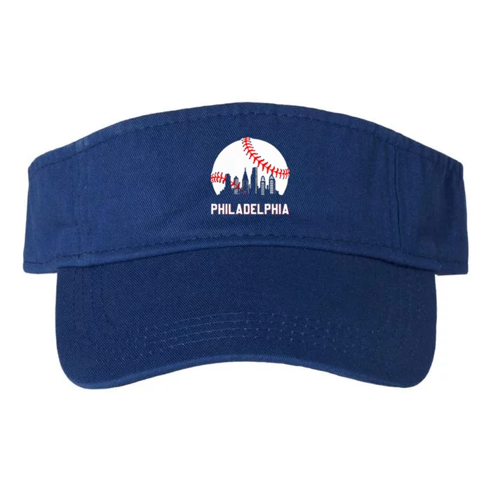 Vintage Distressed Philly Baseball Lovers Valucap Bio-Washed Visor