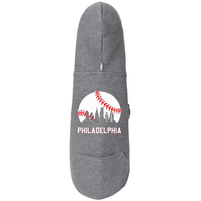 Vintage Distressed Philly Baseball Lovers Doggie 3-End Fleece Hoodie