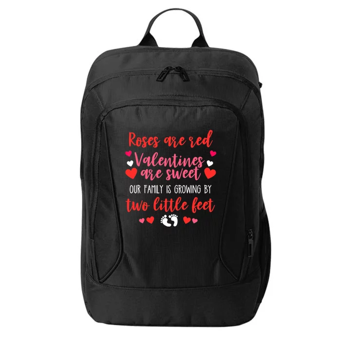 Valentines Day Pregnancy Announcement Baby Reveal Mom City Backpack