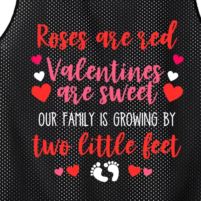 Valentines Day Pregnancy Announcement Baby Reveal Mom Mesh Reversible Basketball Jersey Tank