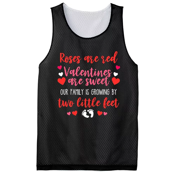 Valentines Day Pregnancy Announcement Baby Reveal Mom Mesh Reversible Basketball Jersey Tank